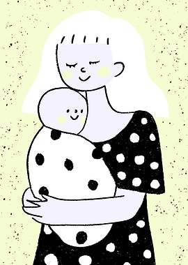 Mother holding a baby