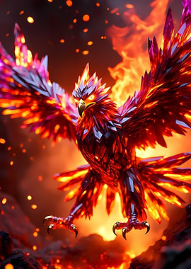 Fiery Crystal Phoenix