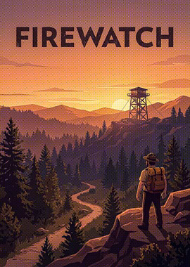Firewatch – Adventure Video Game Poster