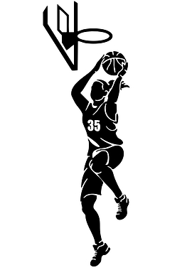 Basketball Player Dunking Silhouette