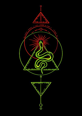 Geometric Snake Symbol