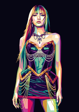 Lisa Blackpink Pop Art Portrait
