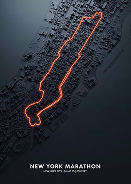 New York Marathon Map