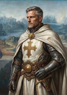 Knight in Armor with Lion Emblem