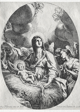 The Nativity Scene with Angels