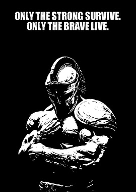 Warrior with Inspirational Text