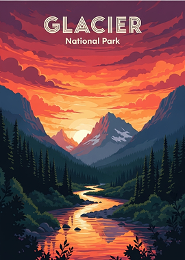 Glacier National Park Sunset