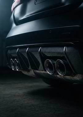 Matte Black Car Exhaust System