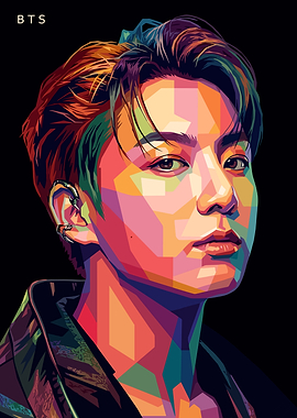 BTS Jungkook Pop Art Portrait