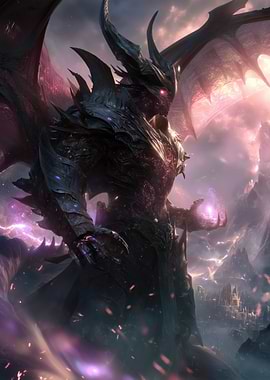 Demonic Warrior with Magic Orb