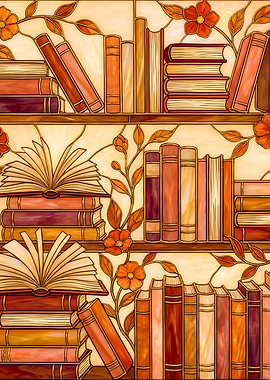 Botanical Stained Glass Library