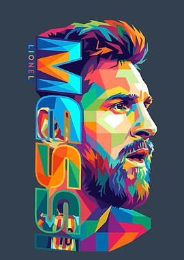 Lionel Messi Pop Art Portrait