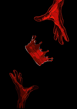Red Crown Falling Between Hands