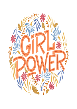 Girl Power Floral Illustration