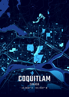 Coquitlam Midnight City Map