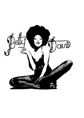 Betty Davis Black and White Portrait