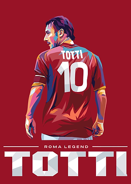Francesco Totti Roma Legend Pop Art