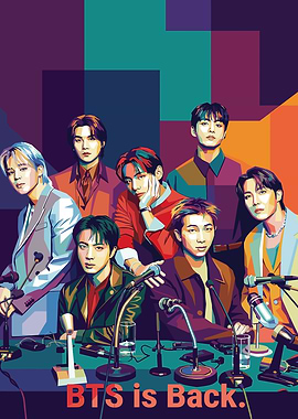 BTS Pop Art Portrait