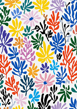 Colorful Abstract Floral Pattern