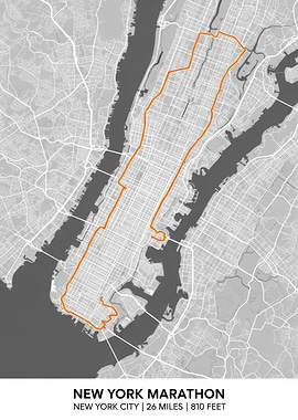 New York Marathon Map