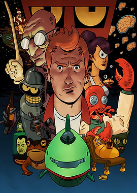 Futurama Characters in Space