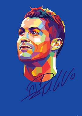 Cristiano Ronaldo Pop Art Portrait