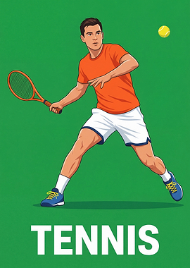 Tennis Player in Action