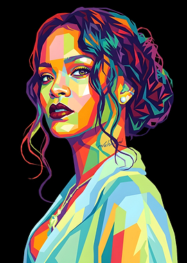 Rihanna Pop Art Portrait