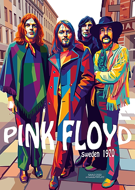 Pink Floyd Sweden 1970 Pop Art
