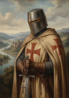 Knight Templar with Sword and Rosary