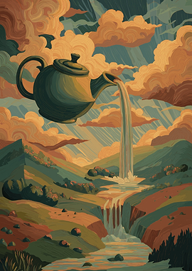 Teapot Waterfall Landscape