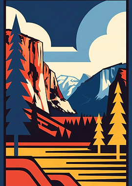 Yosemite National Park Vintage Poster