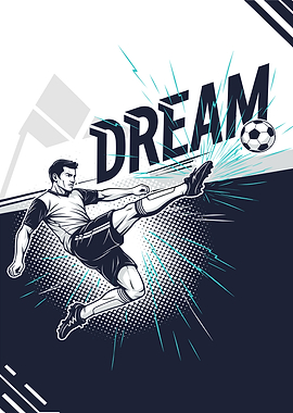 Soccer Player Kicking Ball