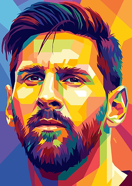 Lionel Messi Pop Art Portrait
