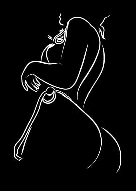 Minimalist Line Art of a Woman