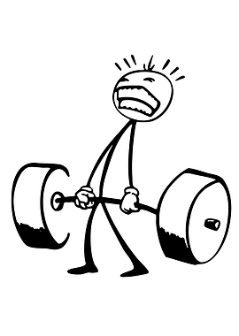 Stick Figure Lifting Weights