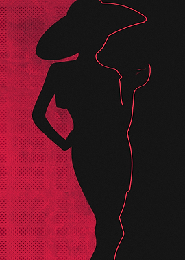 Silhouette of a Woman in a Hat