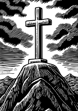 Cross on a Mountain Top