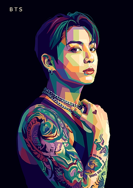 BTS Jungkook Pop Art Portrait