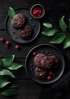 Chocolate Raspberry Cookies