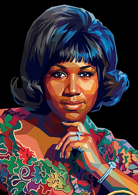 Aretha Franklin Pop Art Portrait
