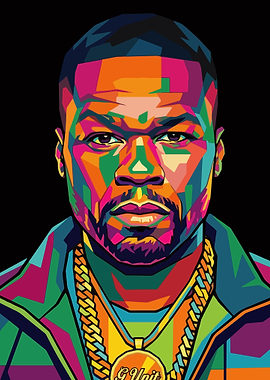 50 Cent Pop Art Portrait