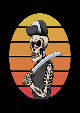 Skeleton with Sword and Cap