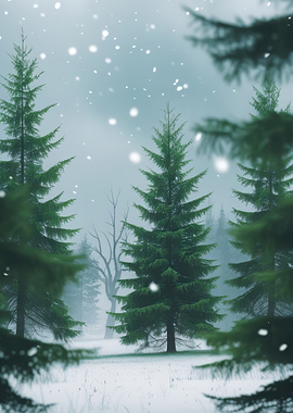Snowy Forest Landscape