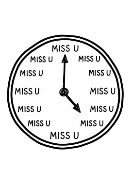 Miss You Clock