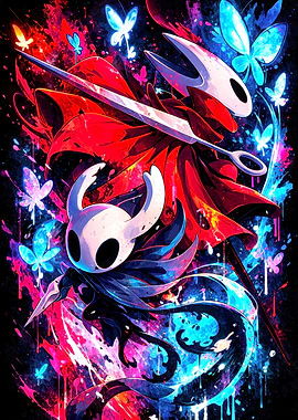 Hollow Knight Hornet and Knight Art