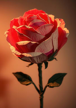 Red and White Rose
