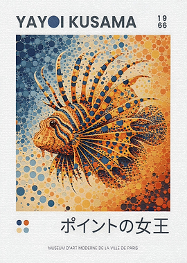 Yayoi Kusama Lionfish Poster