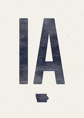 Iowa State Abbreviation and Map