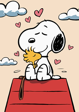 Snoopy and Woodstock Hugging